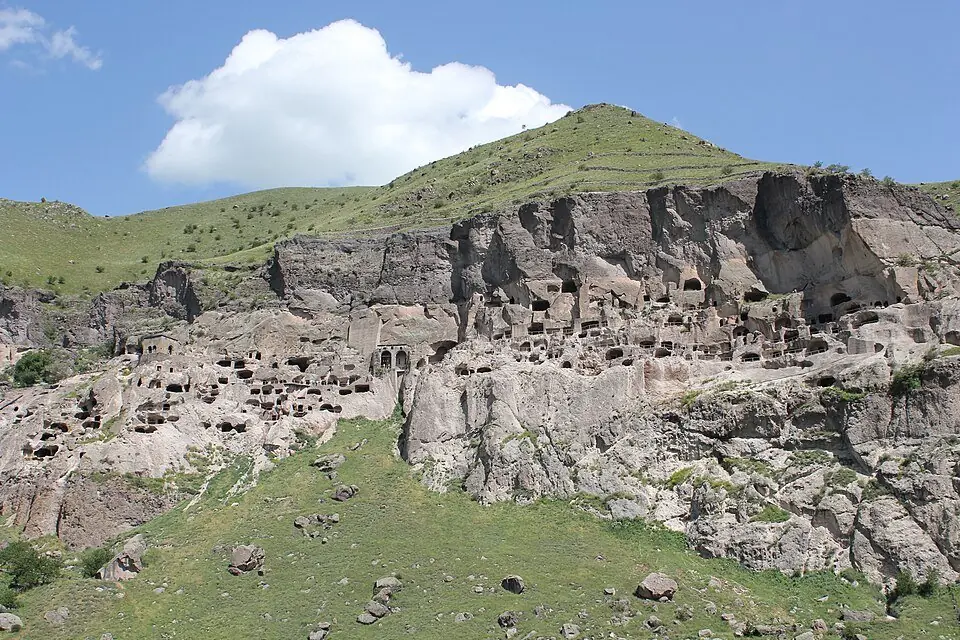 Vardzia cave monastery in the cliffs of Javakheti